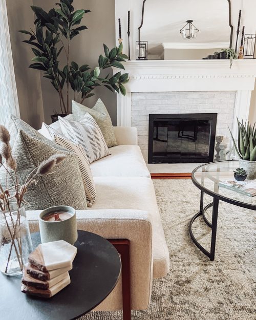 gorgeous living room designed by Only Prettier Design